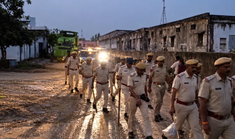 राजस्थान पंचायत चुनाव: प्रतापगढ़ के नोगांवा में पुलिस का फ्लैग मार्च, अतिसंवेदनशील मतदान केंद्र पर बढ़ाई सतर्कता