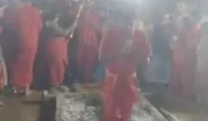 आंध्र प्रदेश के पाडेरू में अंगारों पर चले भवानी माला धारी भक्त, सामने आया धार्मिक अनुष्ठान